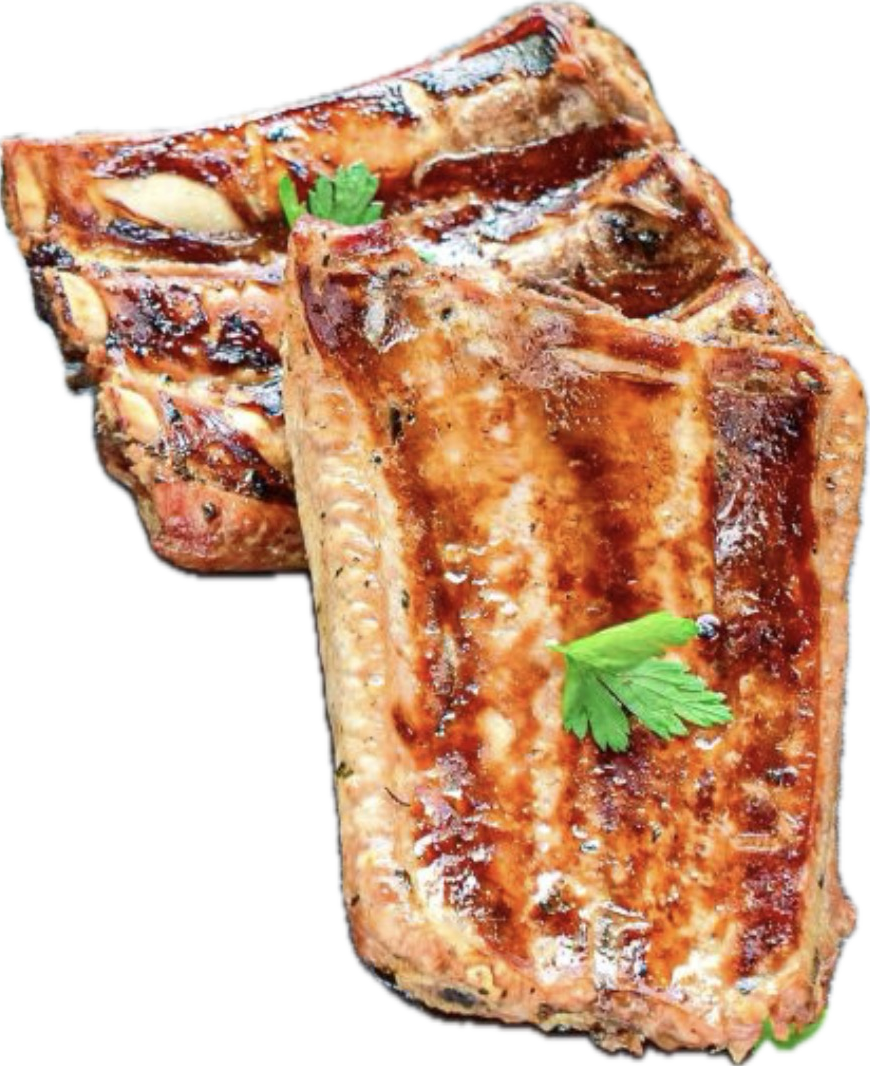 Свиные ребрышки, приготовленные на мангале<br>