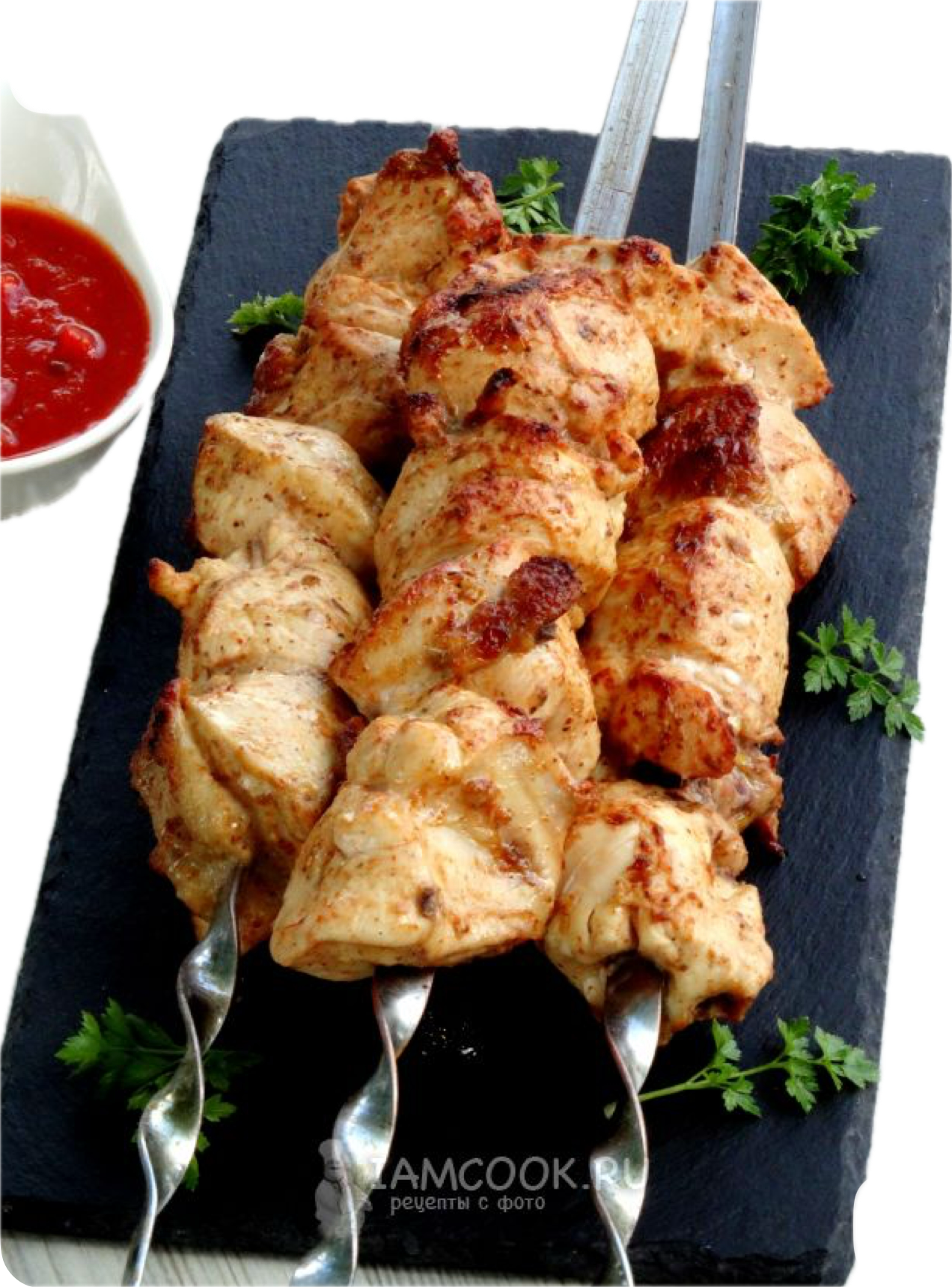 Куриная грудка, приготовленная на мангале<br>